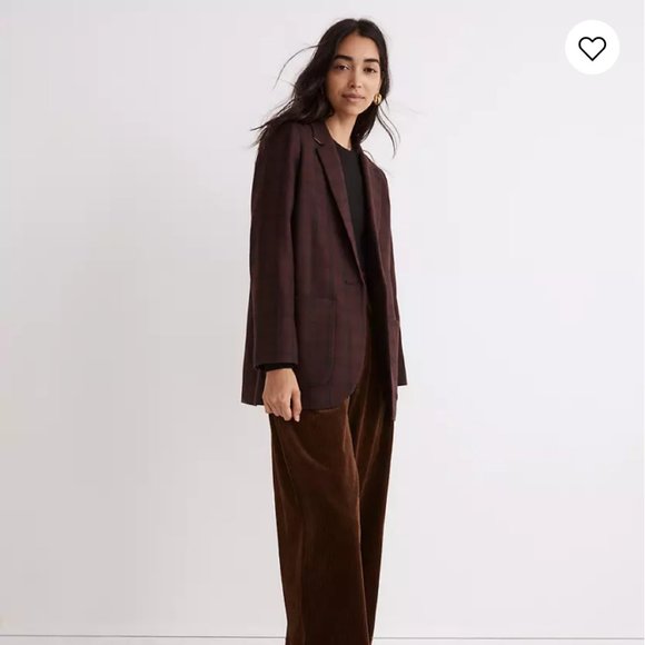 XS Madewell Larsen Blazer in Windowpane - Picture 3 of 10